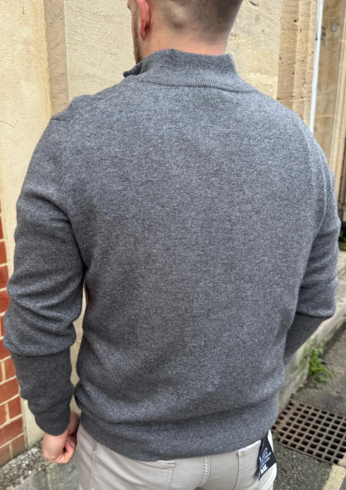 Max Half Zip Knit Grey