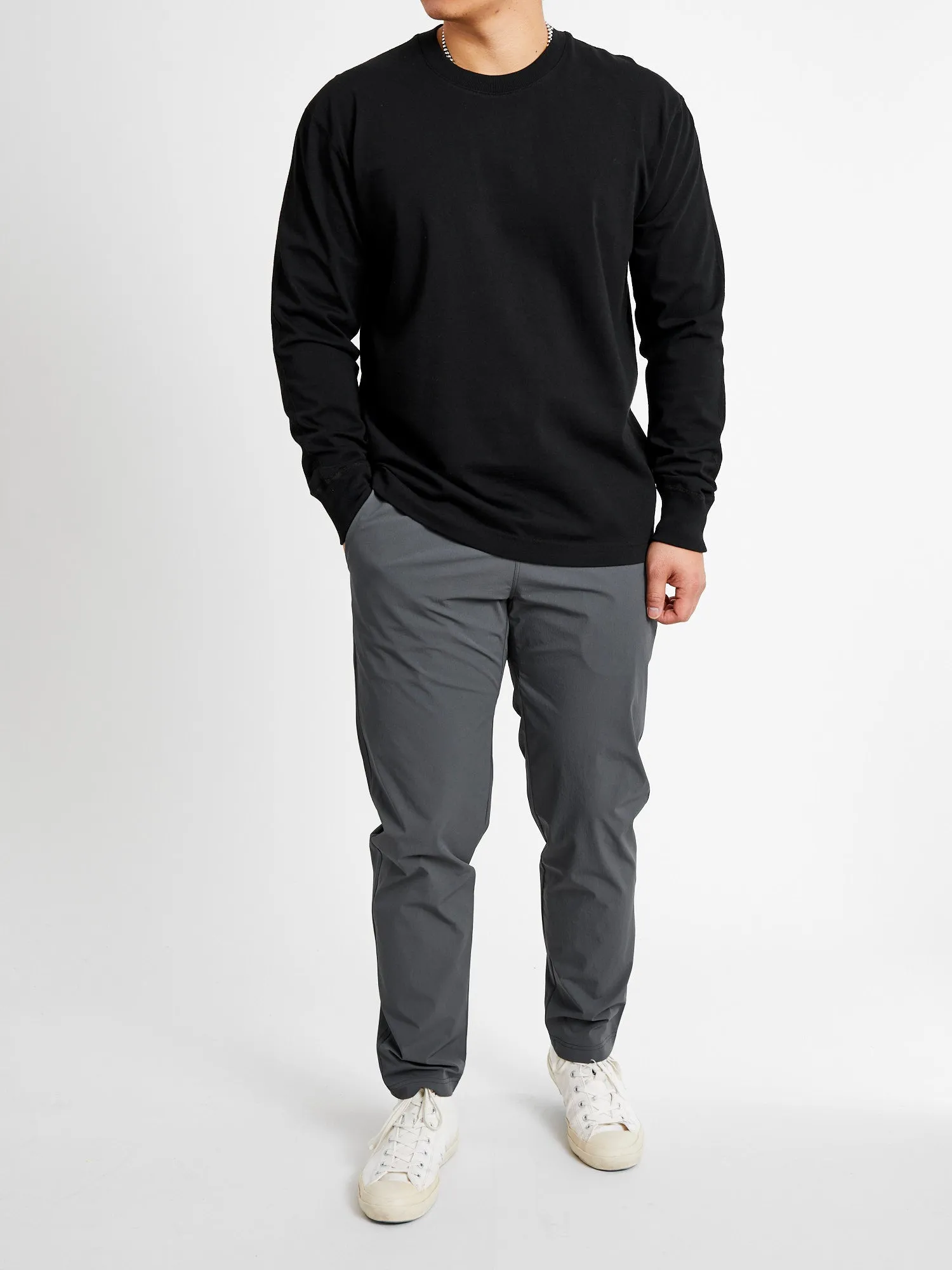 Midweight Jersey Longsleeve T-Shirt in Black