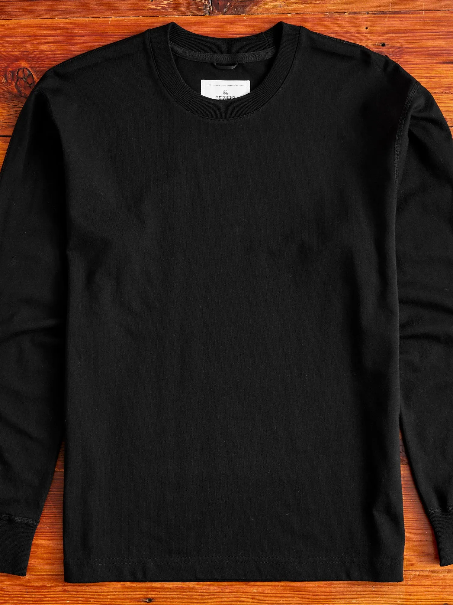 Midweight Jersey Longsleeve T-Shirt in Black