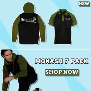 Monash 7 Pack 5 x 1318 - 2 x 1530 - With Front Embroidery & Vinyl Print On Back