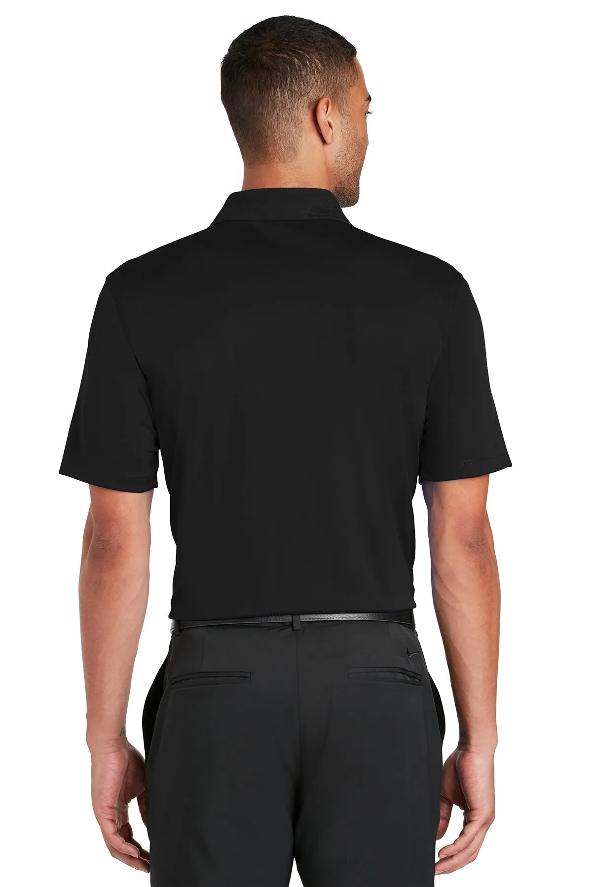 Nike Dri-FIT Players Custom Polos with Flat Knit Collar, Black