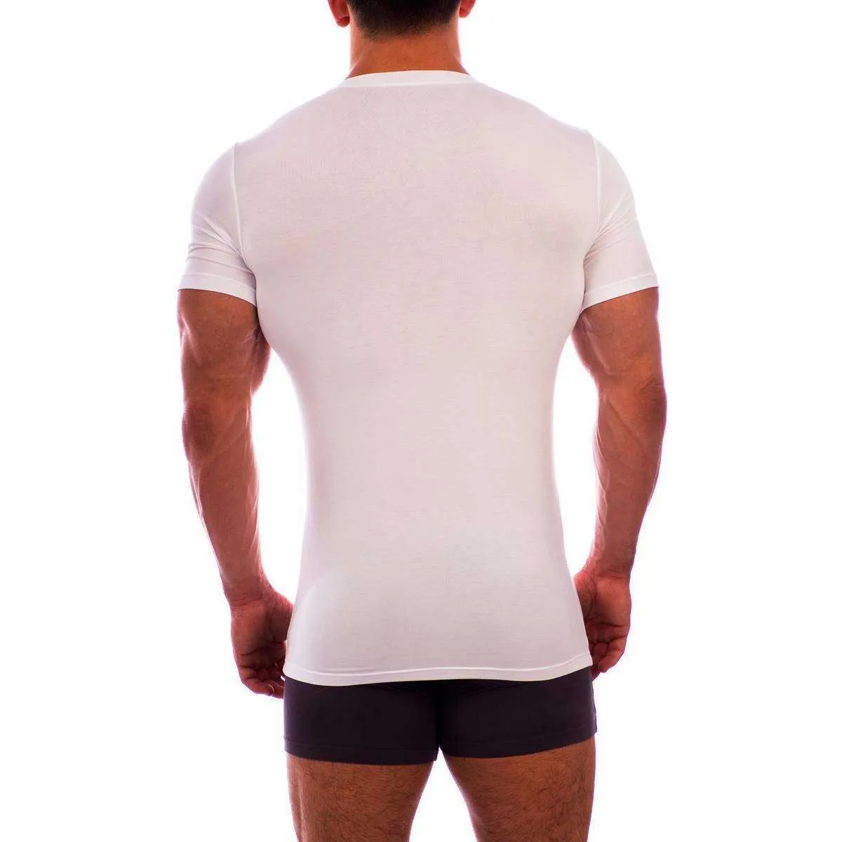 Obviously Essence Crew Neck Short Sleeve Undershirt - White