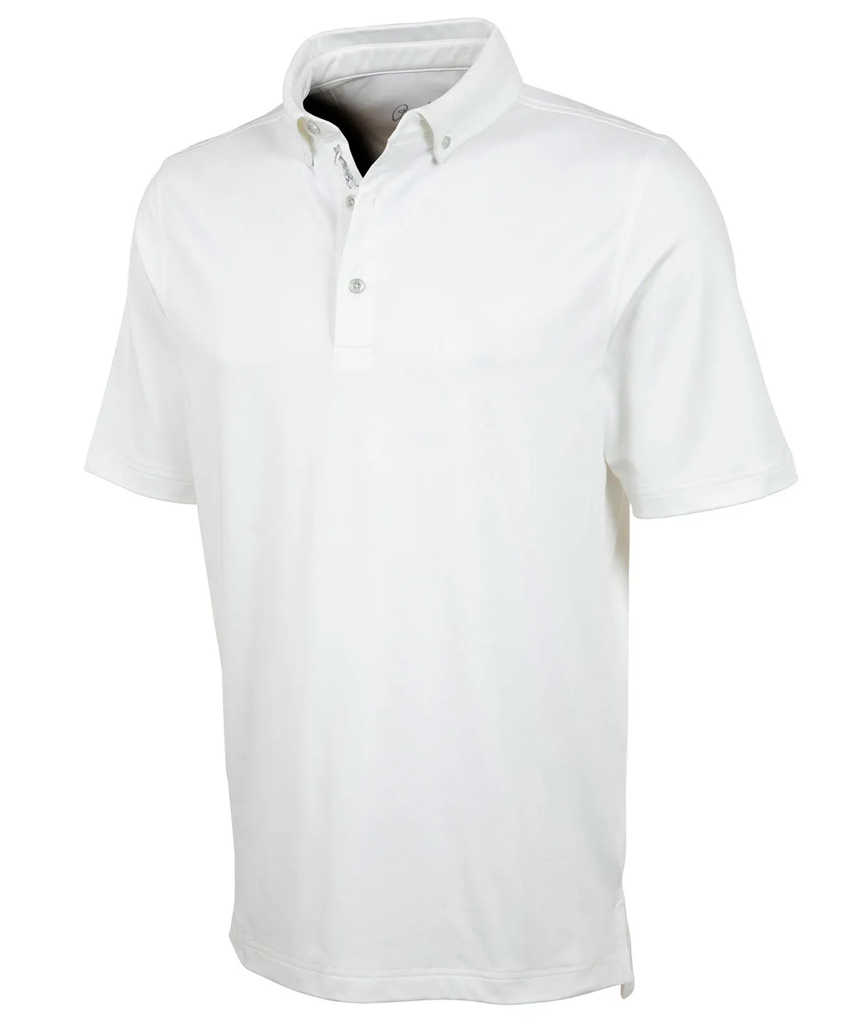 Performance Brushed-Back Stretch Jersey Short Sleeve Button-Down Polo