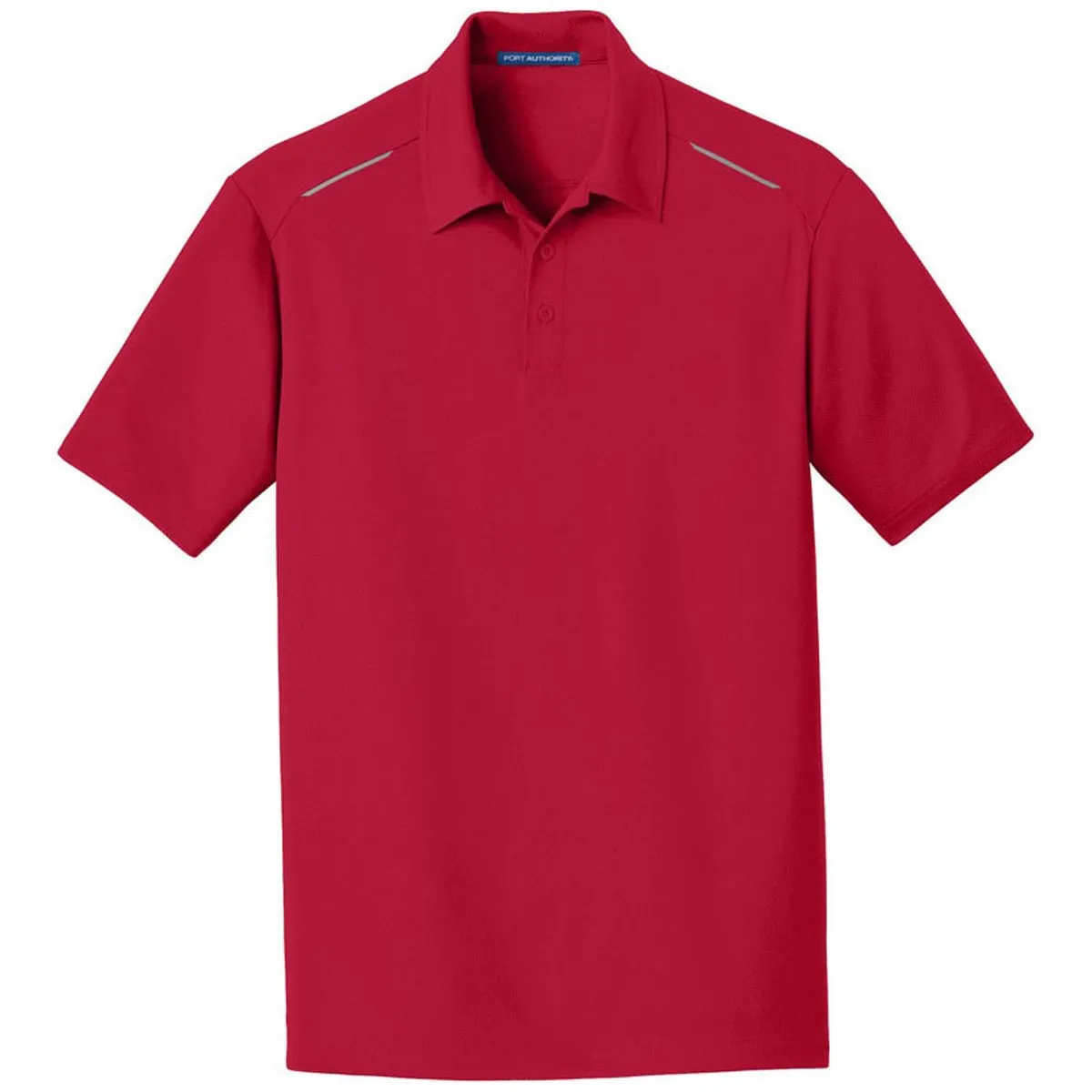 Port Authority Men's Rich Red Pinpoint Mesh Polo