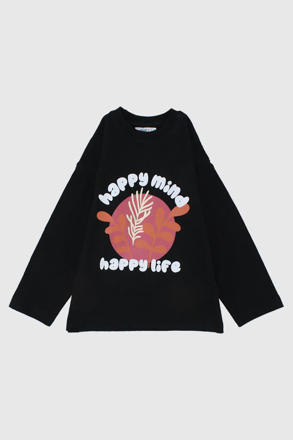 "Happy Mind Happy Life" Long-Sleeved T-Shirt