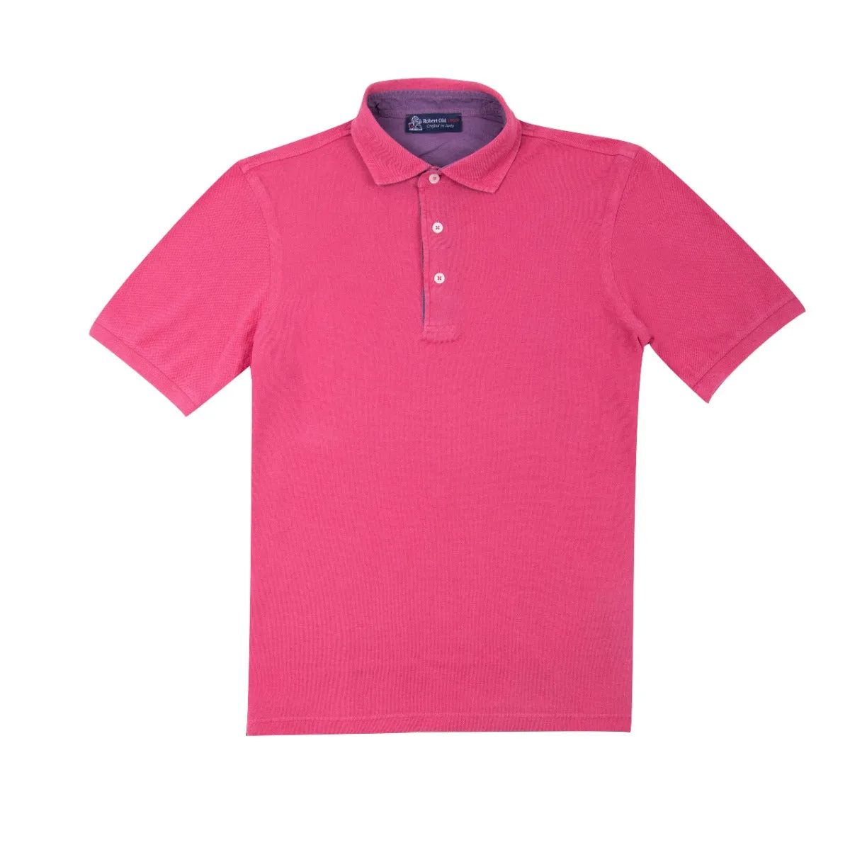 Raspberry Red 100% Cotton Short Sleeve Polo Shirt