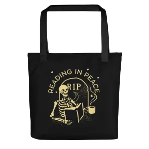 Reading In Peace Tote Bag