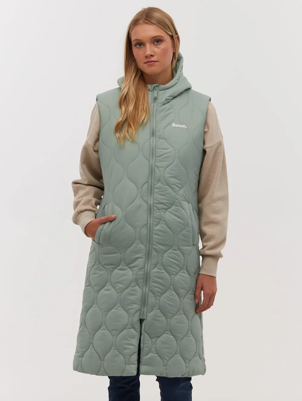 Recca Honeycomb Quilted Maxi Vest