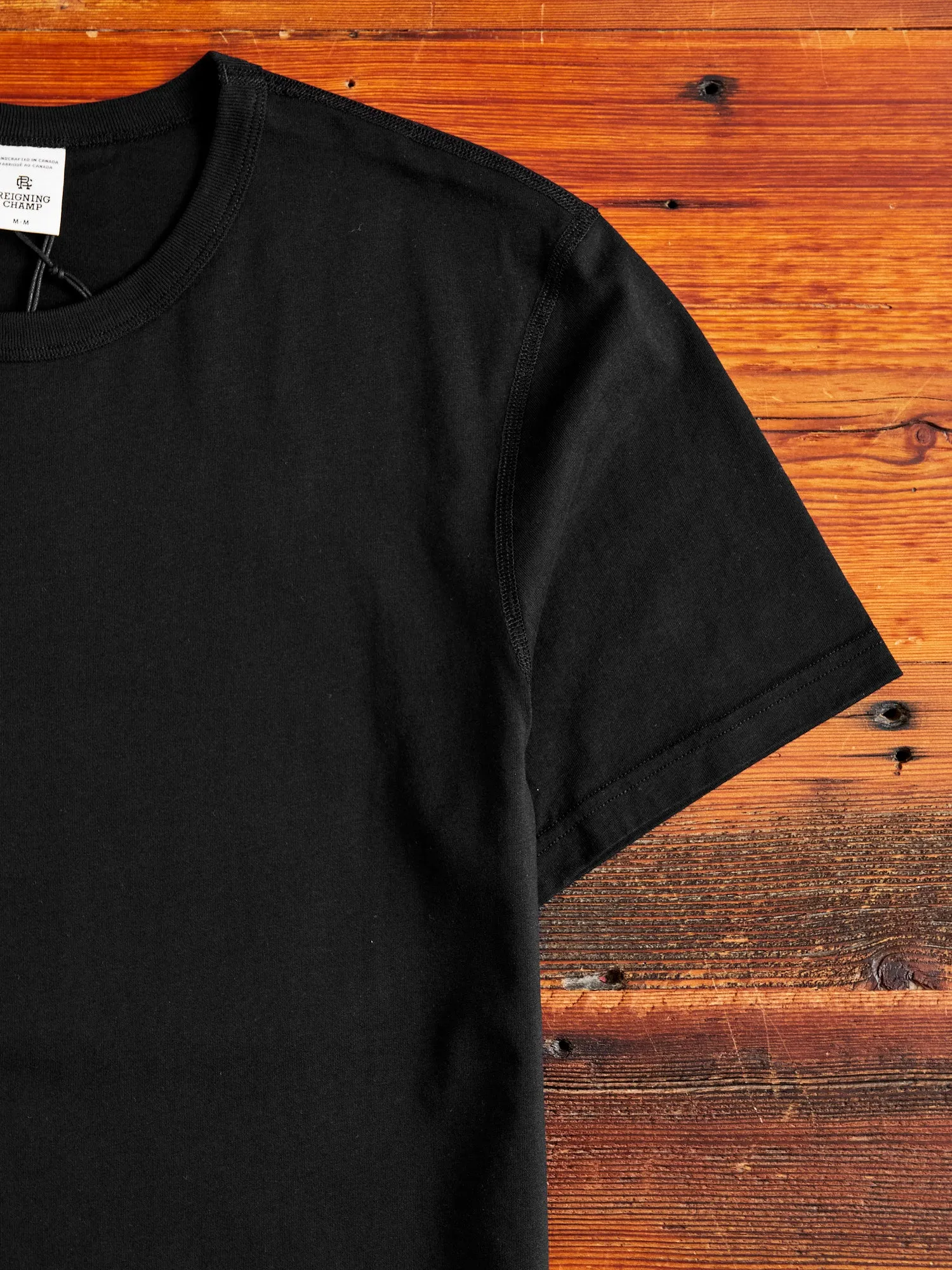 Ringspun Jersey T-shirt in Black