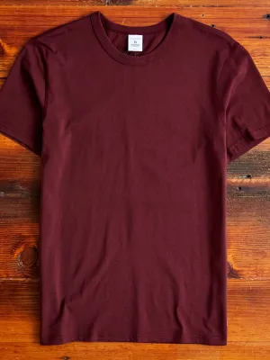 Ringspun Jersey T-Shirt in Crimson