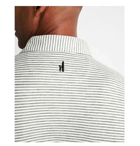 Seymour Striped Polo in Heather Black by Johnnie-O