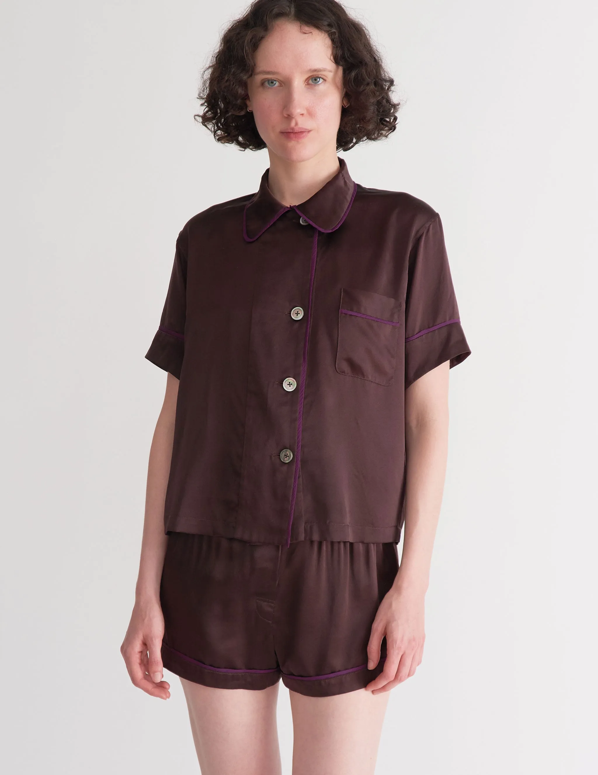 Shelby Pajama Top Carob