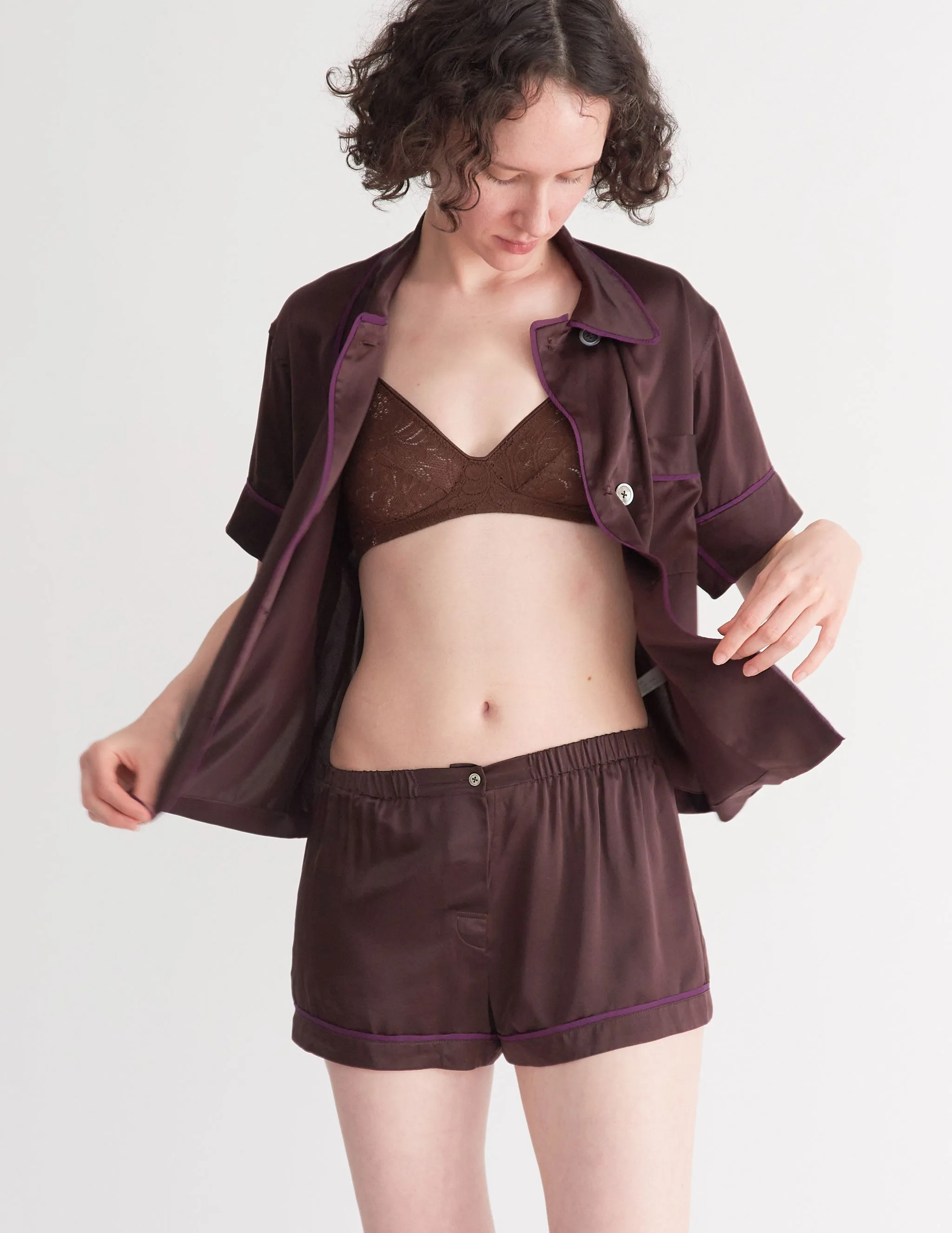 Shelby Pajama Top Carob