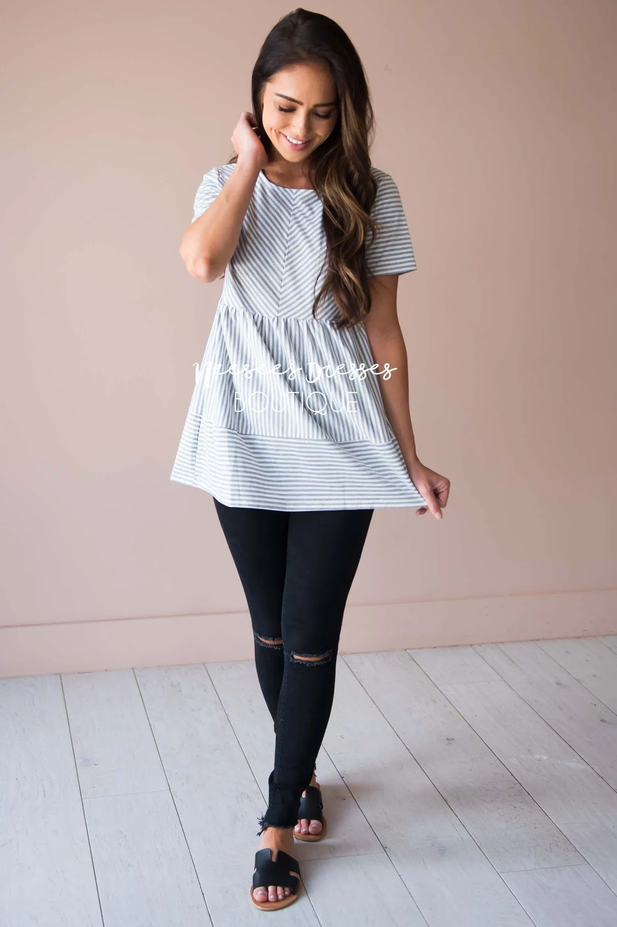 Sophisticated Heart Peplum Top