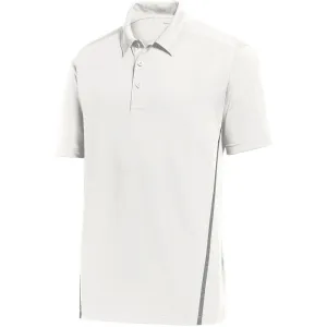 Sport-Tek Men's White/Heather Grey Contrast PosiCharge Tough Polo