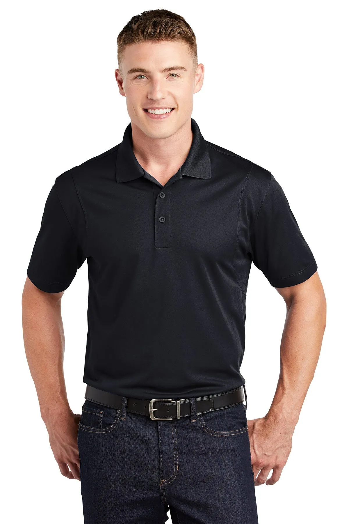 Sport-Tek Micropique Customized Sport-Wick Polos, Black