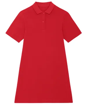 Stella Paiger womens piqu polo dress (STDW162) | Red