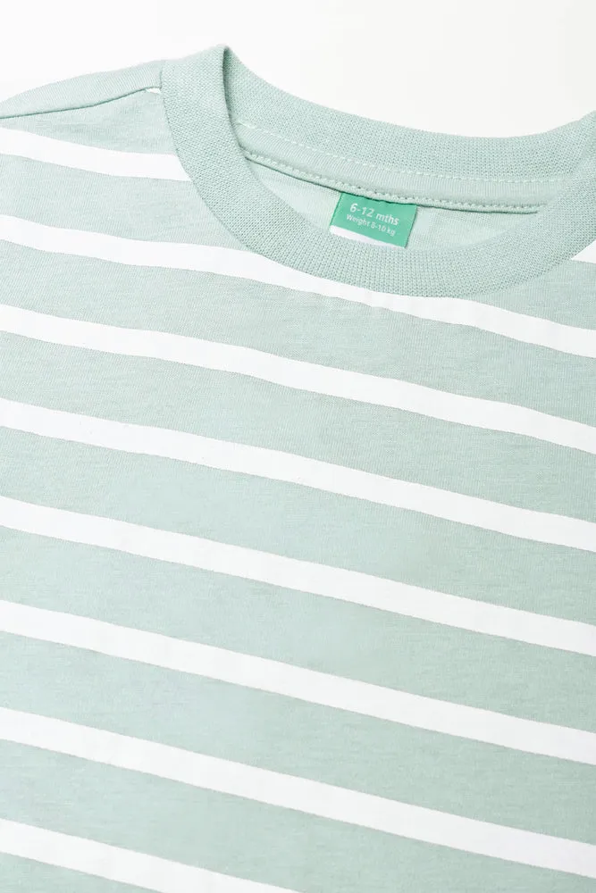 Stripe Long Sleeve T-Shirt Green