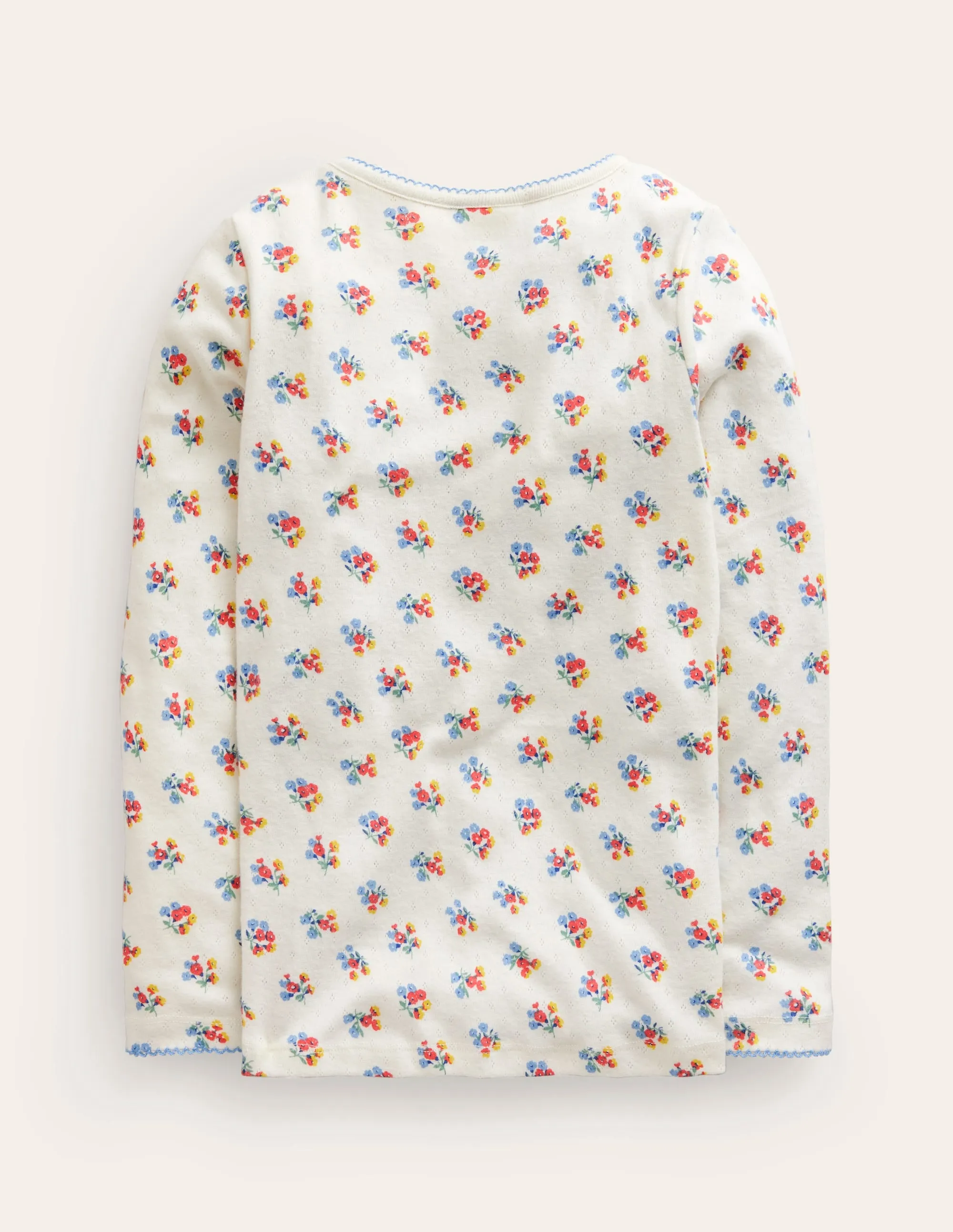 Supersoft Pointelle T-shirt-Ivory Floral