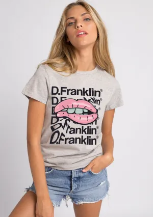 T-Shirt Mouth Female Grey