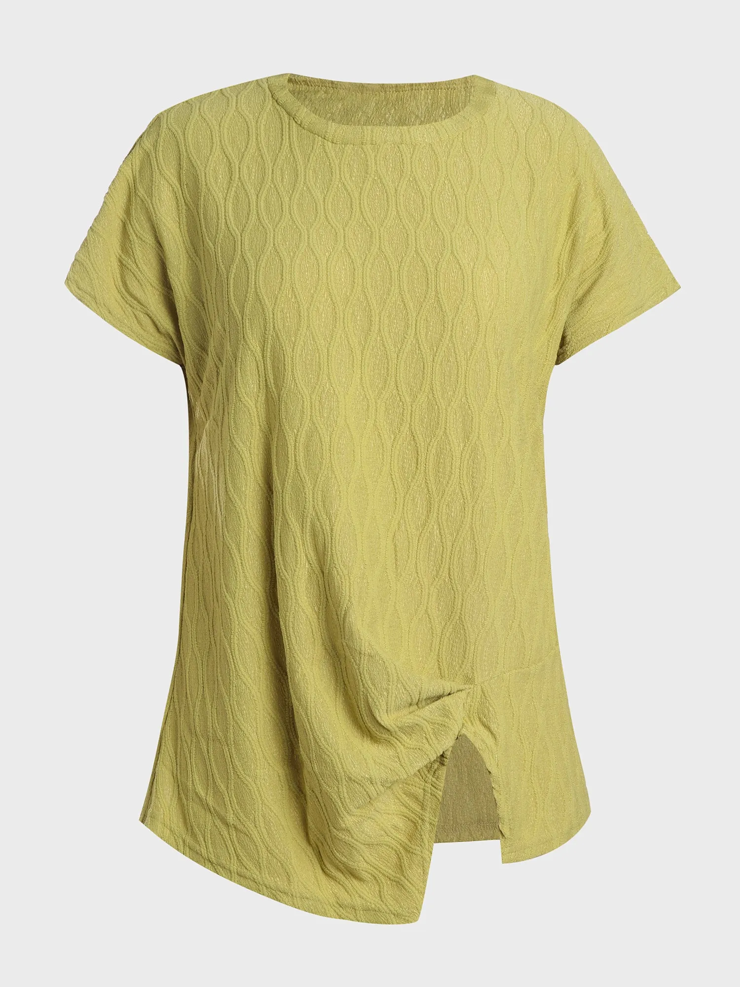 Temu Chic Summer Bat Sleeve Tee