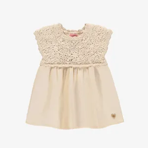 The Bailey Linen Crochet Dress - BABY