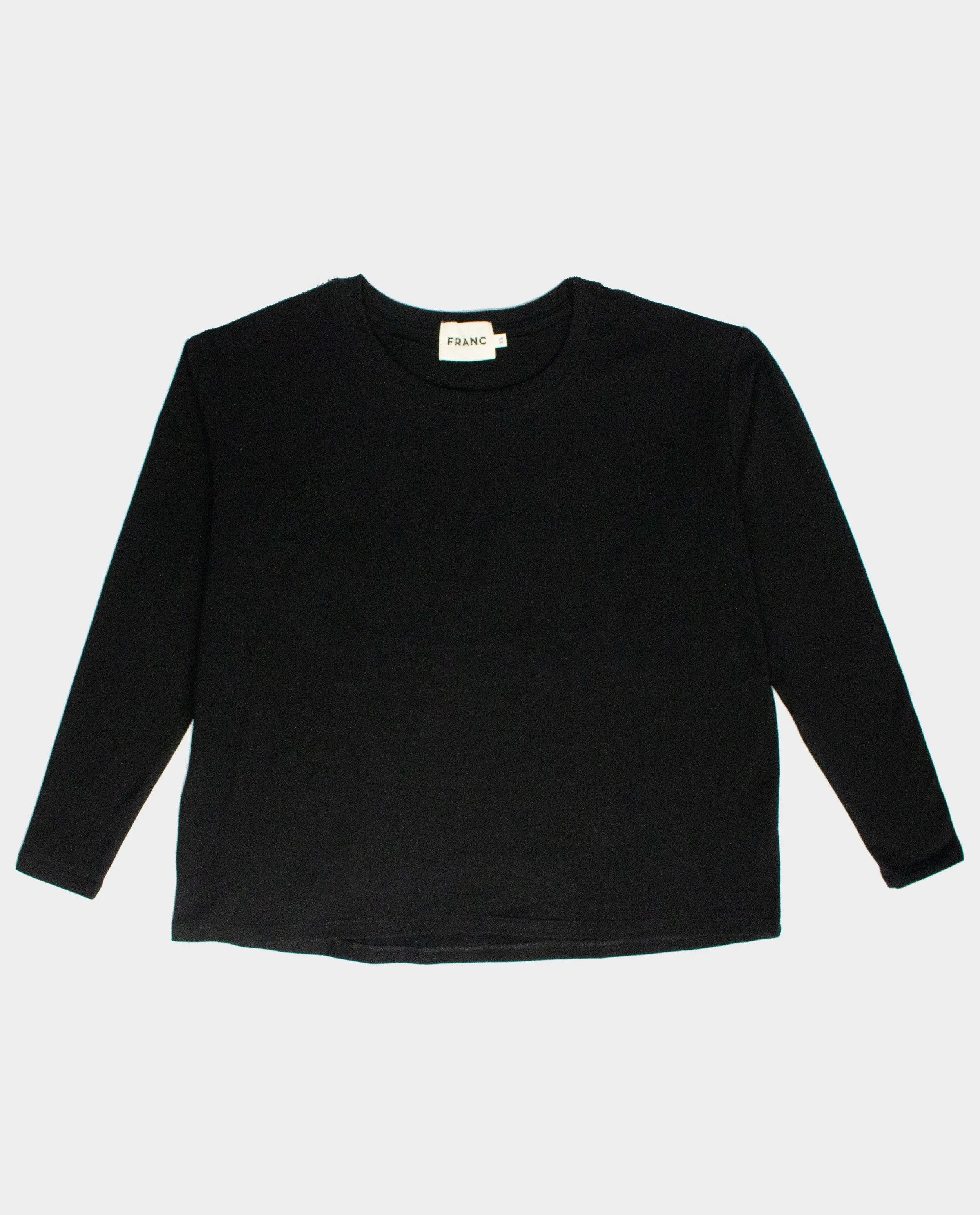 The Long Sleeve Box Tee in Black