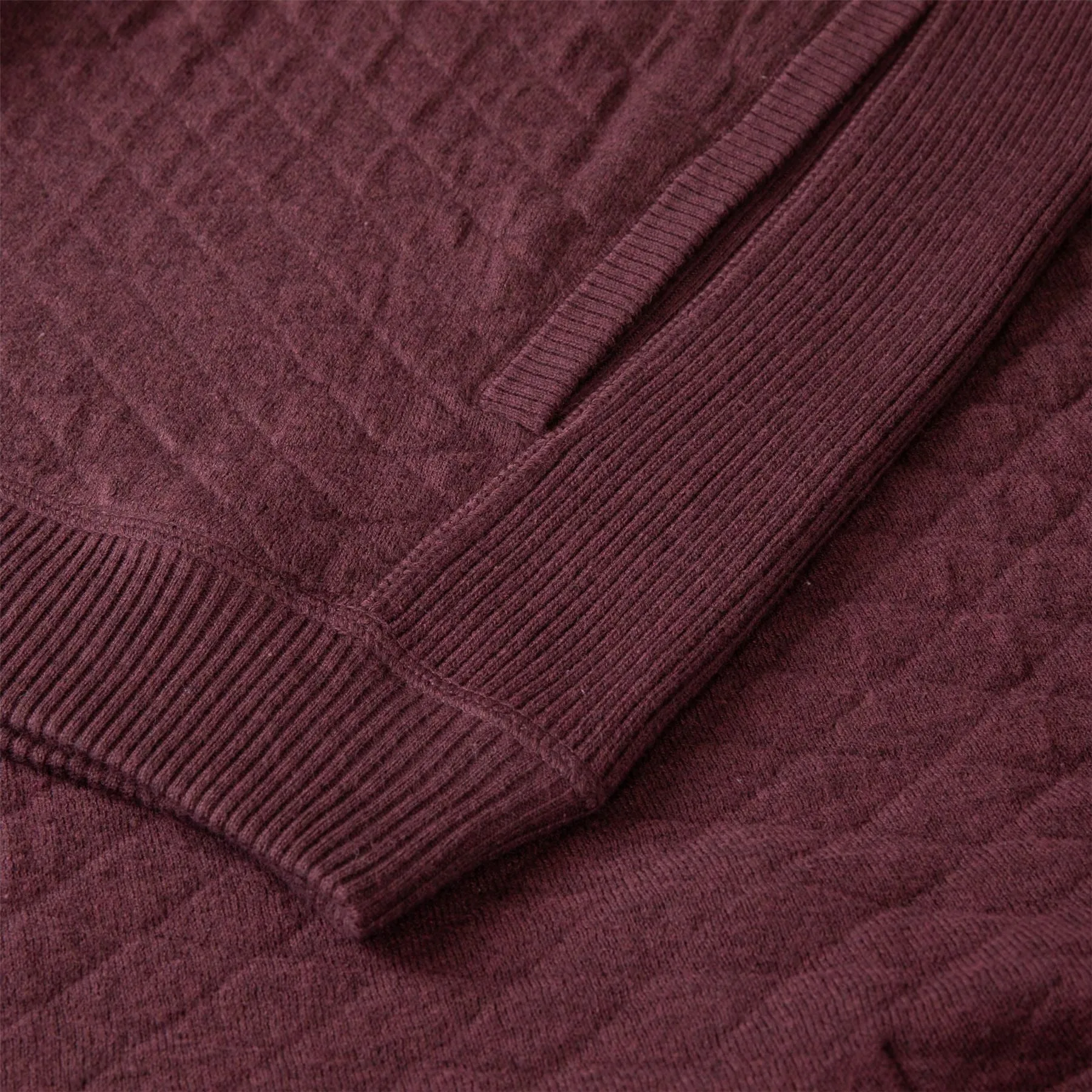 The Wallace Crewneck Sweater Heathered Dark Claret - AW24