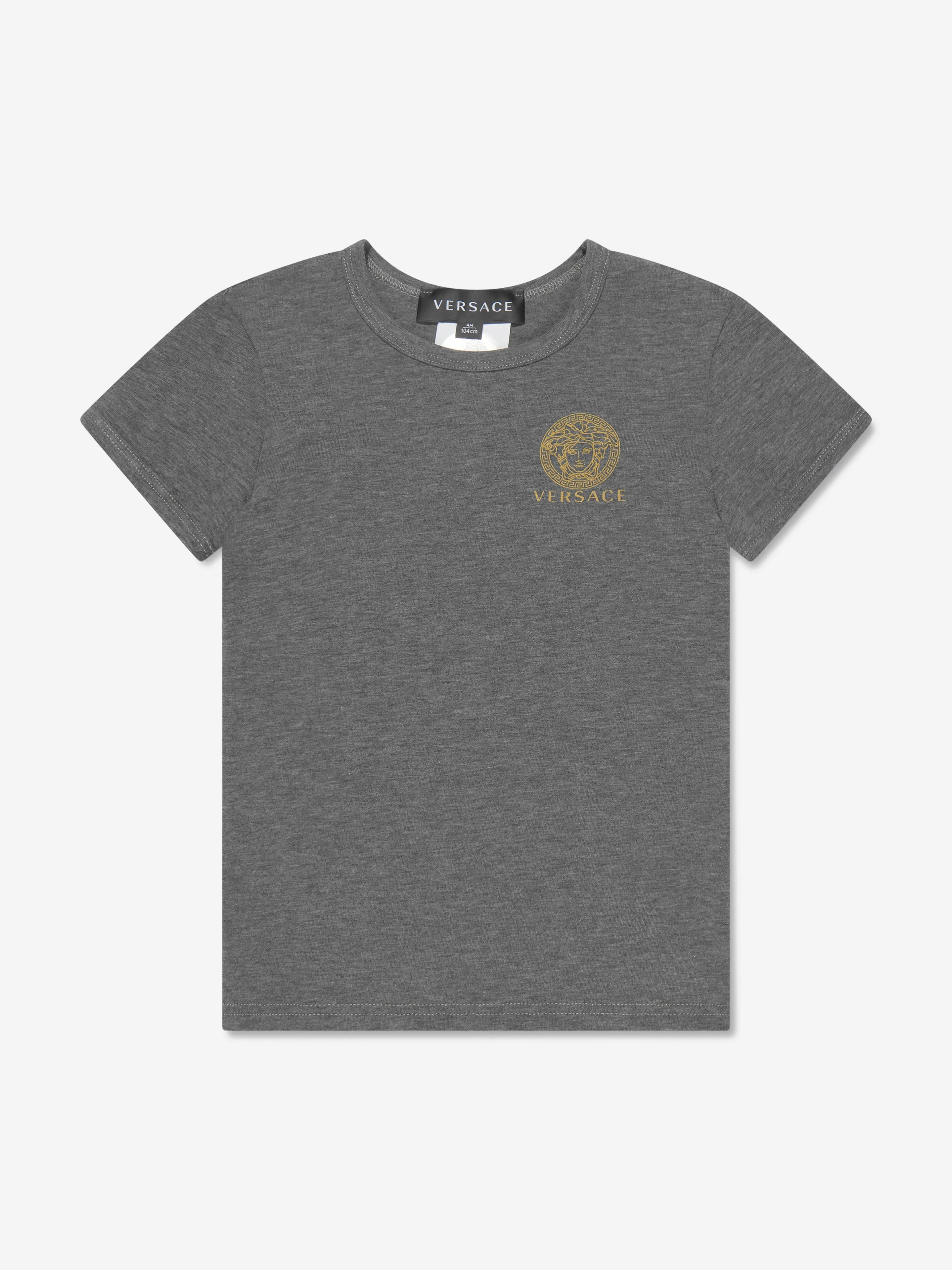 Versace Boys Logo T-Shirt Set (2 Pack) in Grey