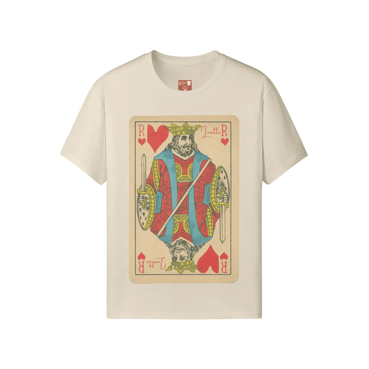 Vintage King of Hearts Full Graphic Regular Fit T-shirt