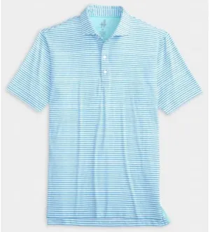 Warwick Striped Featherweight Performance Polo in Riviera by Johnnie-O