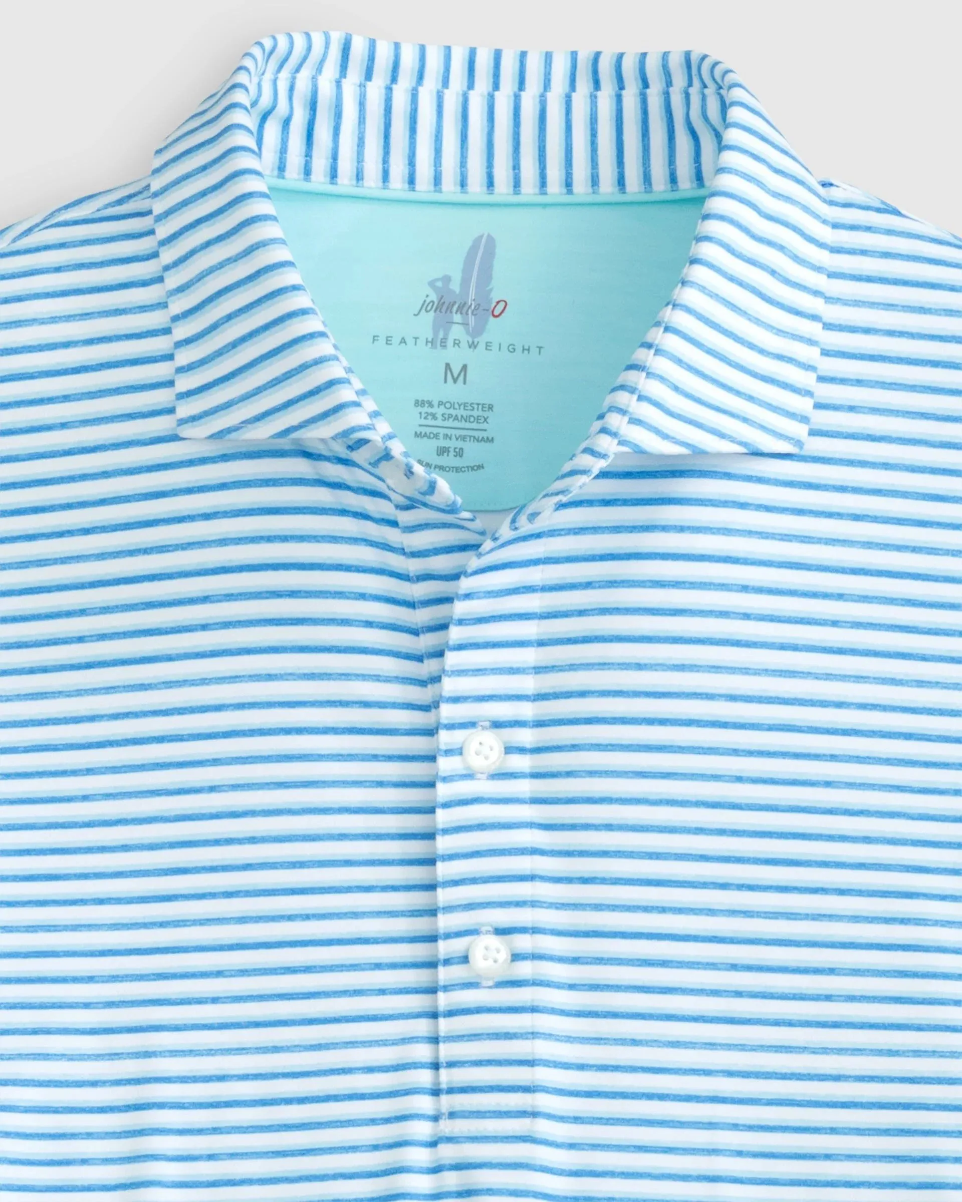 Warwick Striped Featherweight Performance Polo in Riviera by Johnnie-O