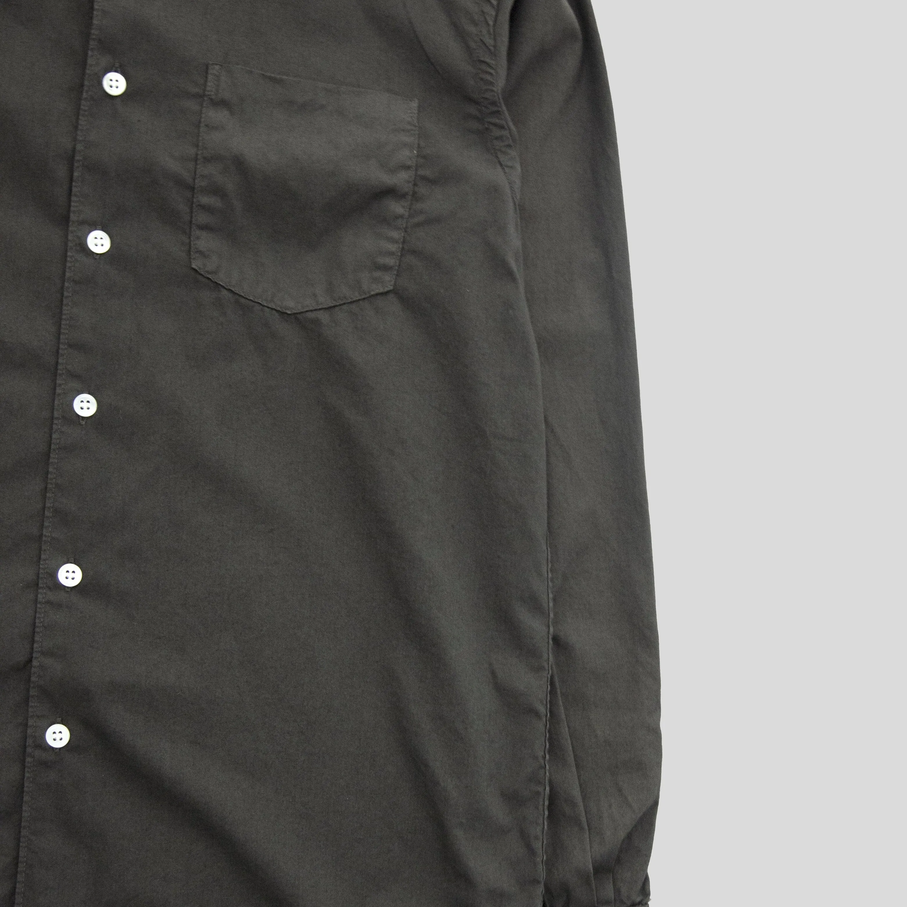 Washed Poplin Shirt, Washed Black