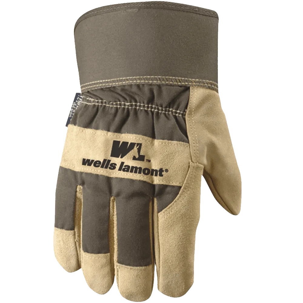 Wells Lamont 5130XL Safety Cuff G100 Thinsulate Work Glove with Palomino Suede Cowhide